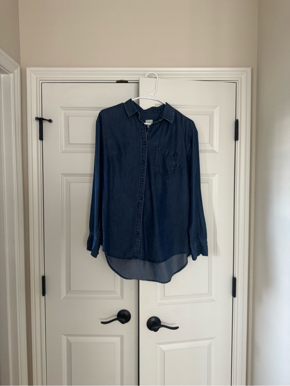 a new day Dark Blue Denim Button-Down Shirt